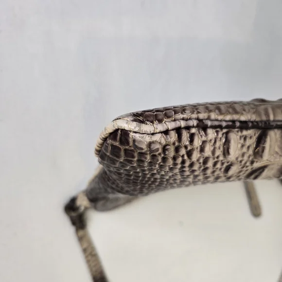 Brahmin Tan/Brown Crocodile Embossed Crossbody Bag - Picture 9 of 11